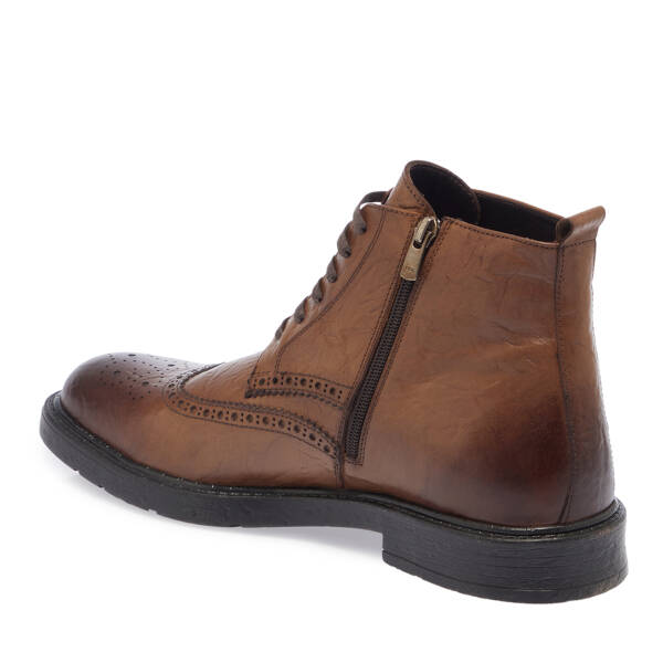 Kahverengi Hakiki Deri Erkek Bot - E23K1BT56538-K68 - 3