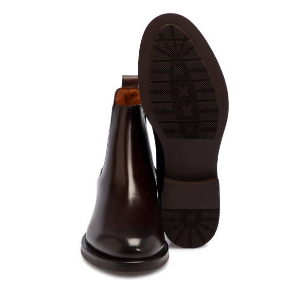 Kahverengi Hakiki Deri Erkek Bot - E25K1BT57456-O8T - 4