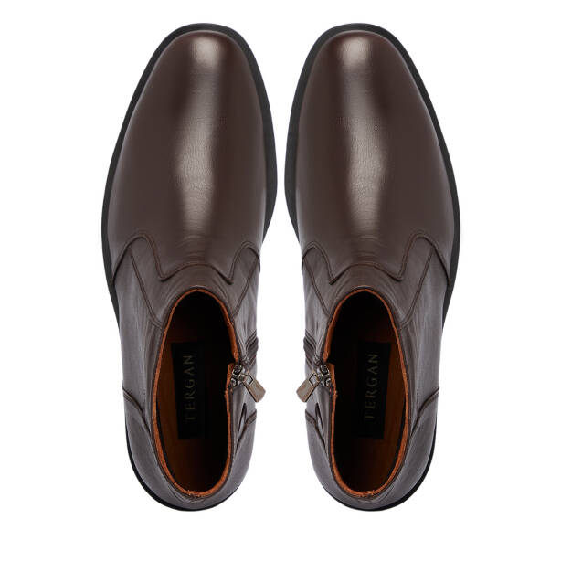 Kahverengi Hakiki Deri Erkek Bot - E25K1BT57479-A24 - Tergan