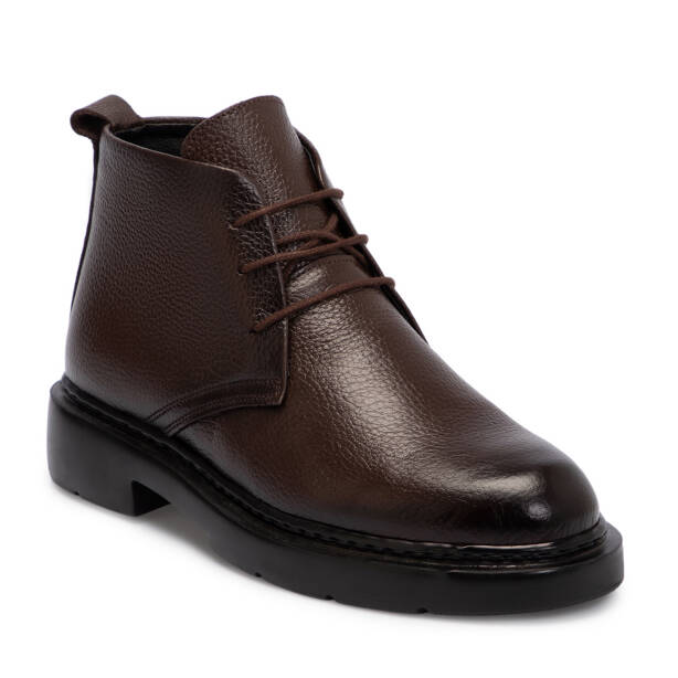 Kahverengi Hakiki Deri Erkek Bot - E25K1BT57675-A42 
