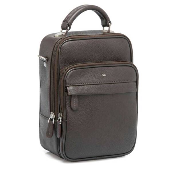 Kahverengi Deri Erkek Çapraz Askılı Çanta - S1AC00002923-A7P - 2