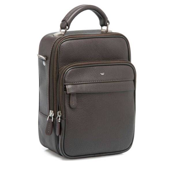 Kahverengi Deri Erkek Çapraz Askılı Çanta - S1AC00002923-A7P - 2