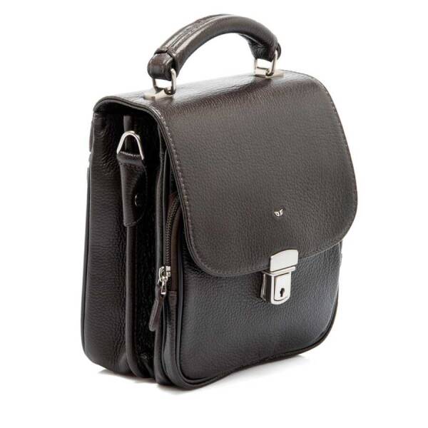 Kahverengi Hakiki Deri Erkek Çapraz Askılı Çanta - S1AC00002928-A7P - 2