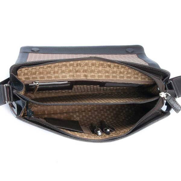 Kahverengi Deri Erkek Çapraz Askılı Çanta - S1AC00002963-A42 - 5