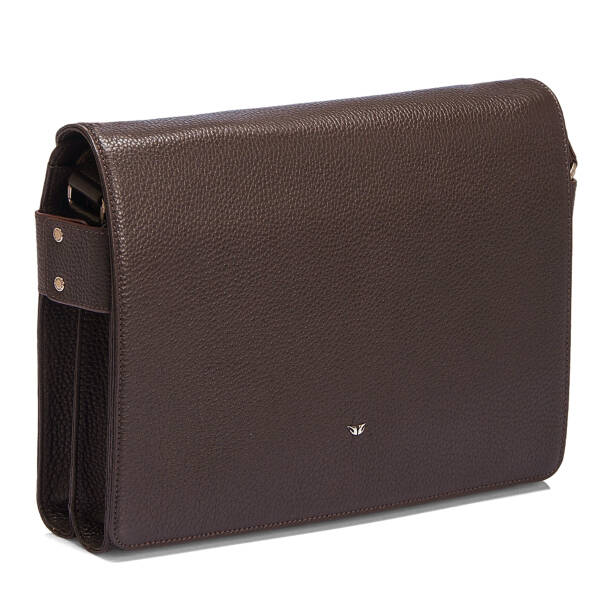 Kahverengi Hakiki Deri Erkek Çapraz Askılı Çanta - S1AC00002963-A42 - 2