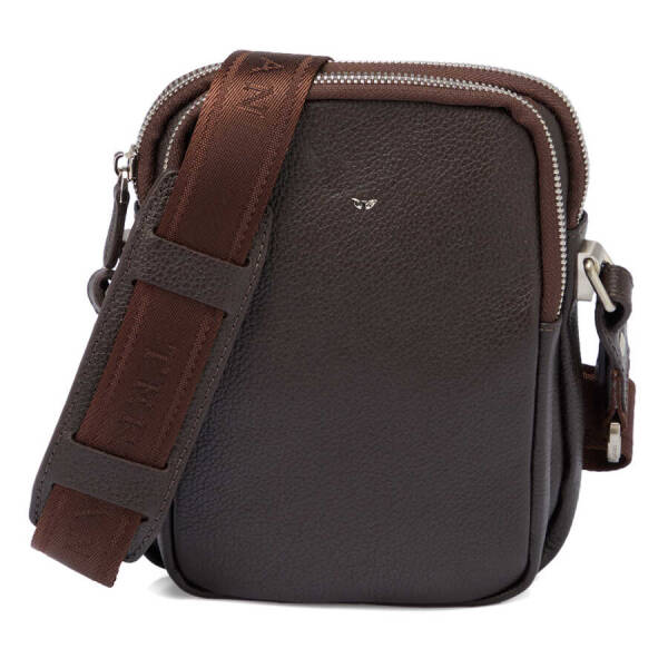 Kahverengi Deri Erkek Çapraz Askılı Çanta - S1AC00021187-A7P - 1