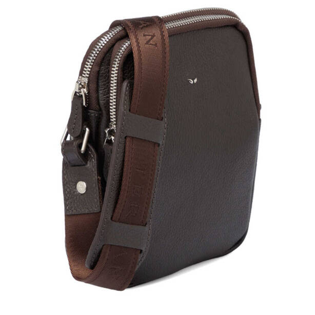 Kahverengi Deri Erkek Çapraz Askılı Çanta - S1AC00021187-A7P - Tergan