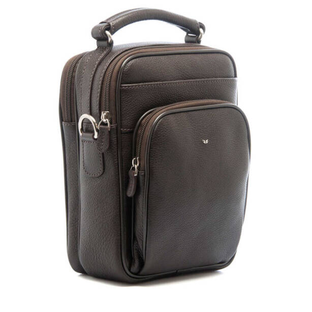 Kahverengi Deri Erkek Çapraz Askılı Çanta - S1AC00021200-A7P - 2