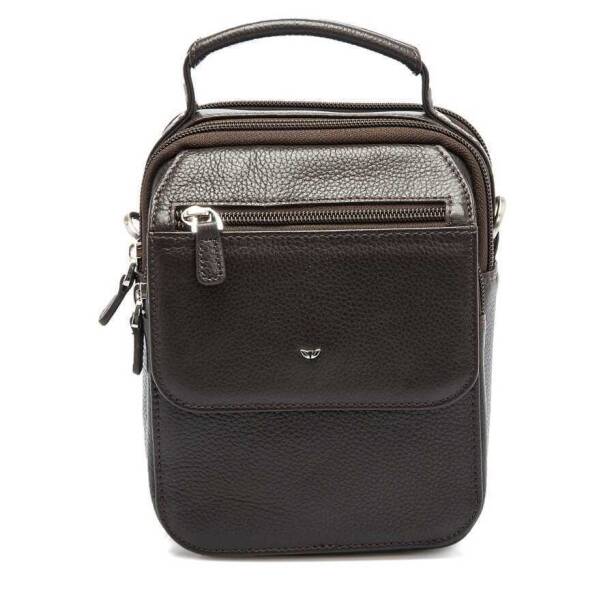 Kahverengi Hakiki Deri Erkek Çapraz Askılı Çanta - S1AC00021285-A7P 