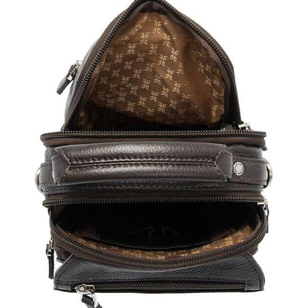 Kahverengi Hakiki Deri Erkek Çapraz Askılı Çanta - S1AC00021285-A7P - 4