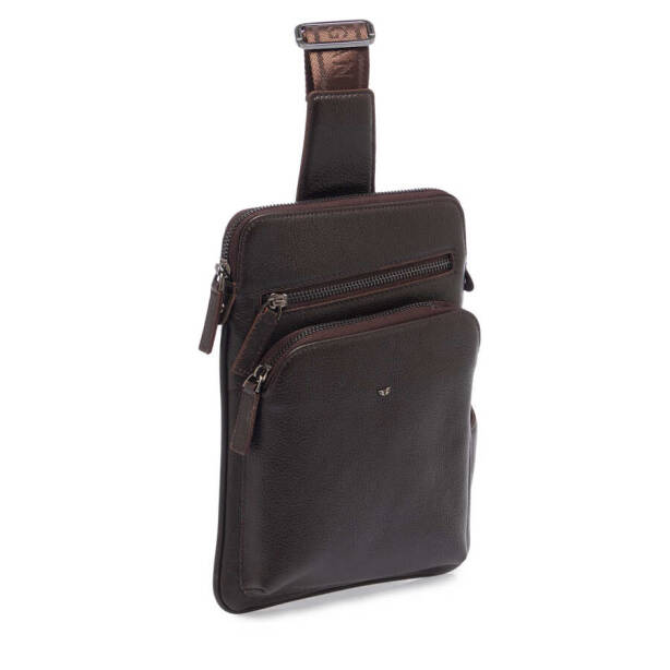 Kahverengi Deri Erkek Çapraz Askılı Çanta - S1AC00021402-A7P - 2