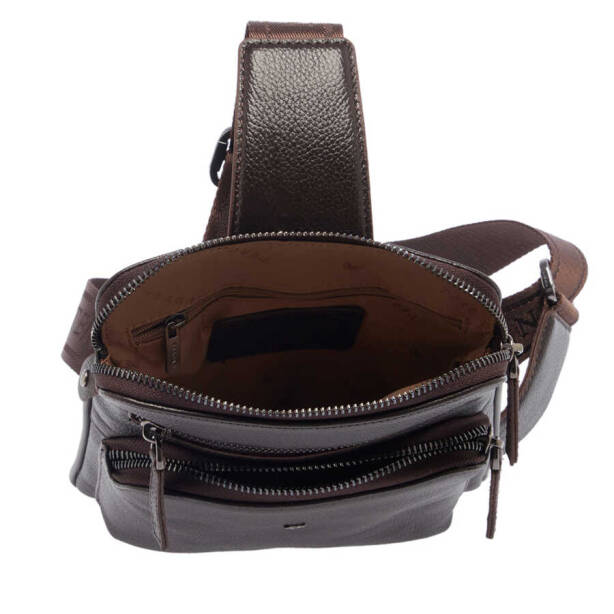 Kahverengi Deri Erkek Çapraz Askılı Çanta - S1AC00021402-A7P - 4