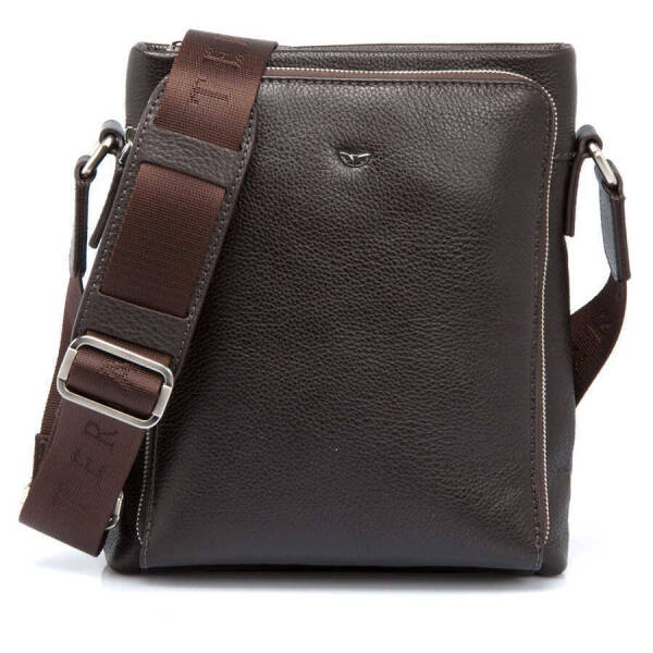 Kahverengi Deri Erkek Çapraz Askılı Çanta - S1AC00021403-A7P - 1