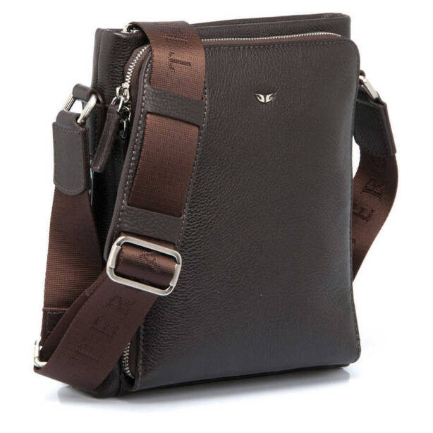Kahverengi Deri Erkek Çapraz Askılı Çanta - S1AC00021403-A7P - 2
