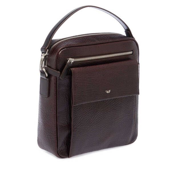 Kahverengi Deri Erkek Çapraz Askılı Çanta - S1AC00021431-P7Y - 2