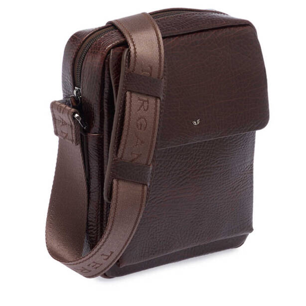 Kahverengi Deri Erkek Çapraz Askılı Çanta - S1AC00021448-P3Y - 2