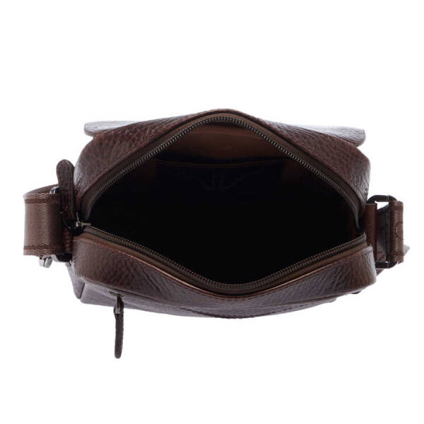 Kahverengi Deri Erkek Çapraz Askılı Çanta - S1AC00021448-P3Y - 4