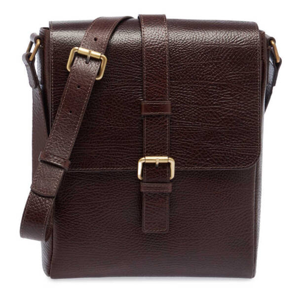 Kahverengi Deri Erkek Çapraz Askılı Çanta - S1AC00021478-P3Y - 1