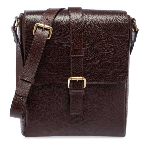 Kahverengi Deri Erkek Çapraz Askılı Çanta - S1AC00021478-P3Y - 1