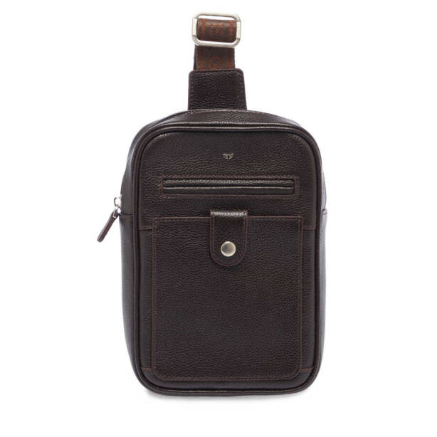 Kahverengi Deri Erkek Çapraz Askılı Çanta - S1AC00021479-A7P 