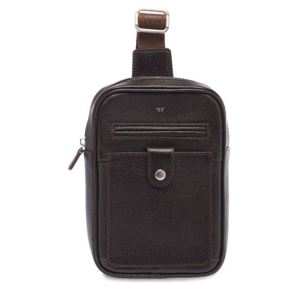 Kahverengi Deri Erkek Çapraz Askılı Çanta - S1AC00021479-A7P - 1
