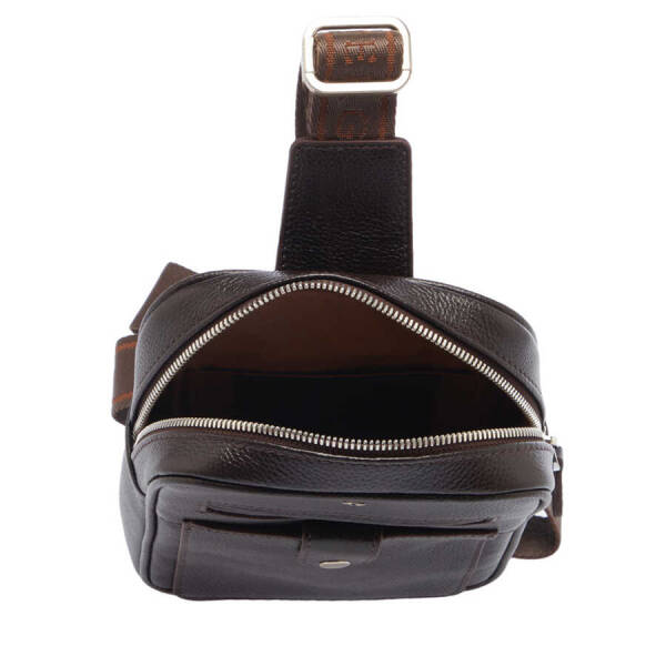 Kahverengi Deri Erkek Çapraz Askılı Çanta - S1AC00021479-A7P - 4