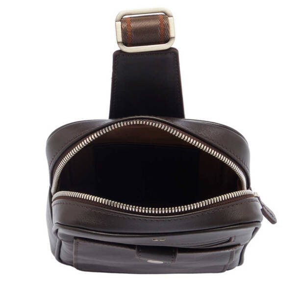 Kahverengi Deri Erkek Çapraz Askılı Çanta - S1AC00021479-D38 - 4