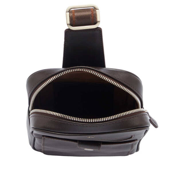 Kahverengi Deri Erkek Çapraz Askılı Çanta - S1AC00021479-D38 - 4