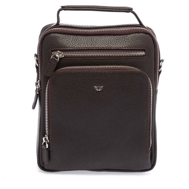 Kahverengi Hakiki Deri Erkek Çapraz Askılı Çanta - S1AC00021482-A42 - 1