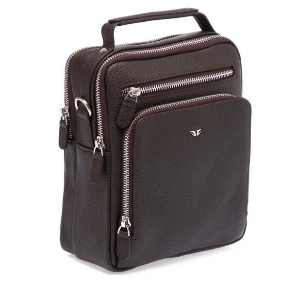 Kahverengi Hakiki Deri Erkek Çapraz Askılı Çanta - S1AC00021482-A42 - 2