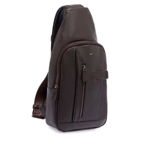 Kahverengi Deri Erkek Çapraz Askılı Çanta - S1AC00021492-S4J - 2