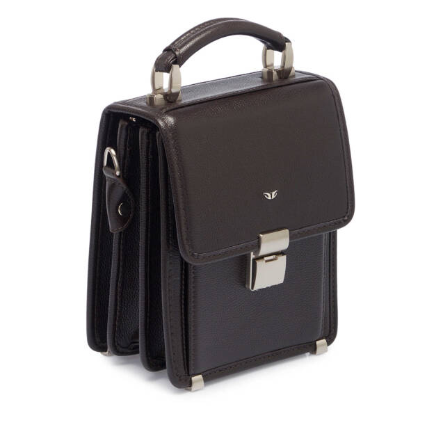 Kahverengi Deri Erkek Çapraz Askılı Çanta - S1AC00021498-A7P - Tergan