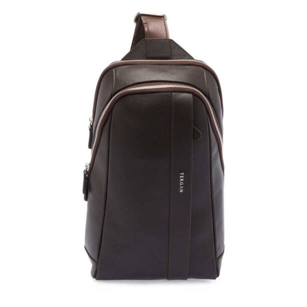 Kahverengi Deri Erkek Çapraz Askılı Çanta - S1AC00021502-A87 - 1