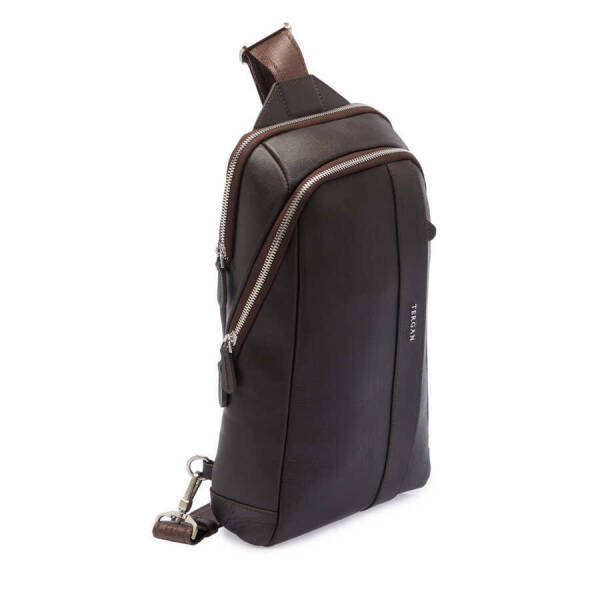 Kahverengi Deri Erkek Çapraz Askılı Çanta - S1AC00021502-A87 - 2