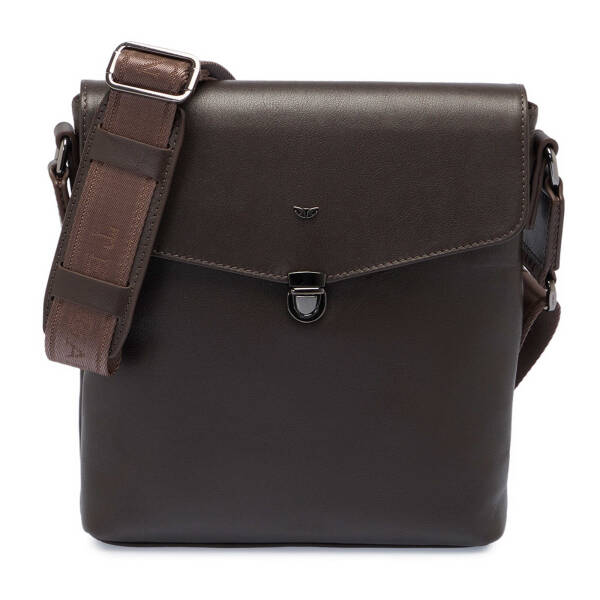 Kahverengi Deri Erkek Çapraz Askılı Çanta - S1AC00021516-A87 - 1