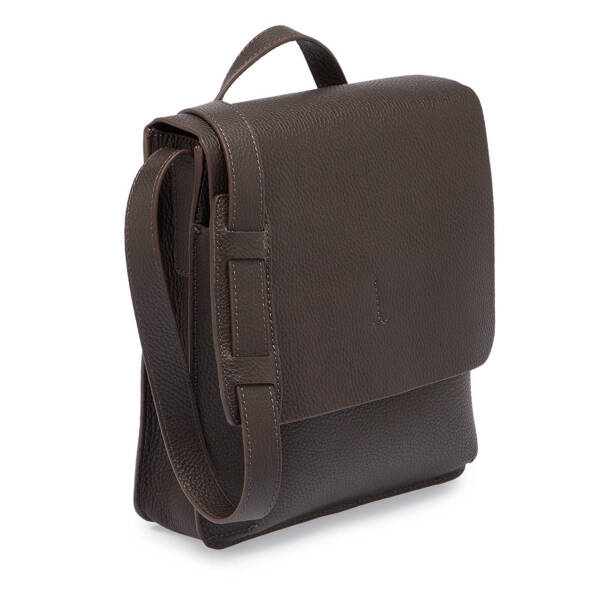 Kahverengi Deri Erkek Çapraz Askılı Çanta - S1AC00021521-A42 - 2