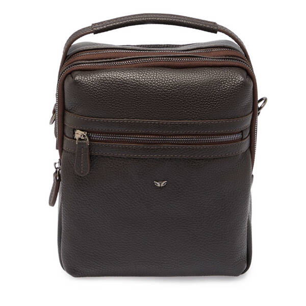 Kahverengi Deri Erkek Çapraz Askılı Çanta - S1AC00021522-A42 - 1