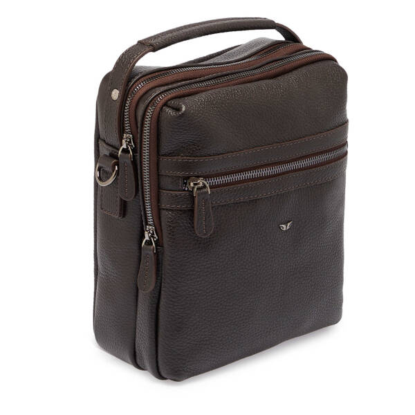 Kahverengi Deri Erkek Çapraz Askılı Çanta - S1AC00021522-A42 - 2