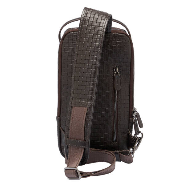 Kahverengi Deri Erkek Çapraz Askılı Çanta - S1AC00021524-V4D - Tergan
