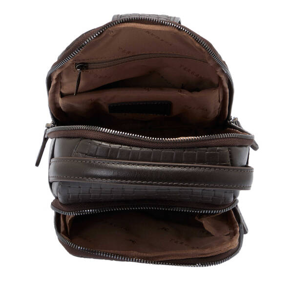 Kahverengi Deri Erkek Çapraz Askılı Çanta - S1AC00021524-V4D - 4