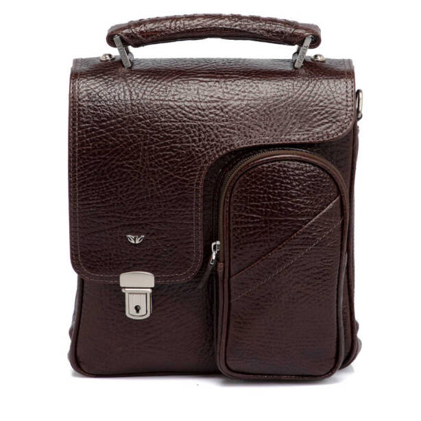 Kahverengi Deri Erkek Çapraz Askılı Çanta - S1AC00022709-P3Y 