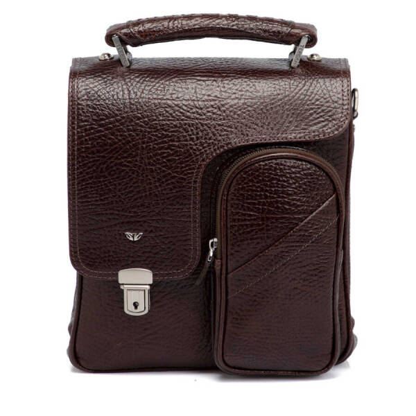 Kahverengi Deri Erkek Çapraz Askılı Çanta - S1AC00022709-P3Y - 1