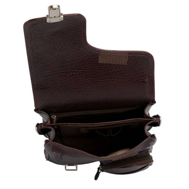 Kahverengi Deri Erkek Çapraz Askılı Çanta - S1AC00022709-P3Y - 4