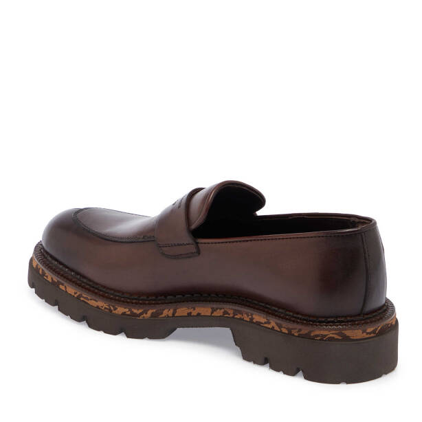 Kahverengi Deri Erkek Casual Ayakkabı - E23S1AY56535-A24 - 2