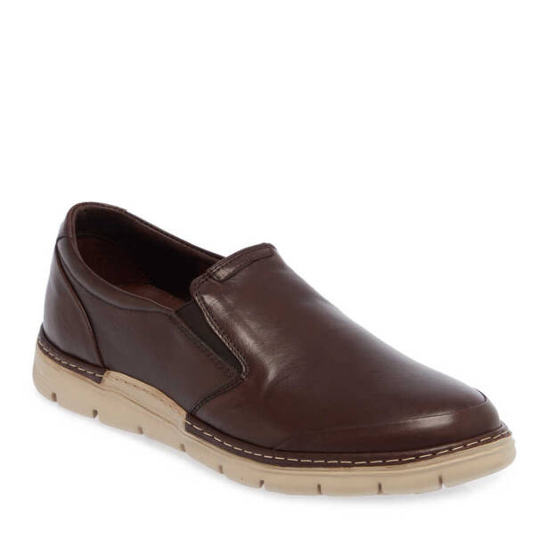 Kahverengi Deri Erkek Casual Ayakkabı - E24I1AY56762-A24 