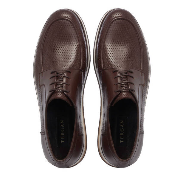 Kahverengi Hakiki Deri Erkek Casual Ayakkabı - E25I1AY57340-B90 - 5