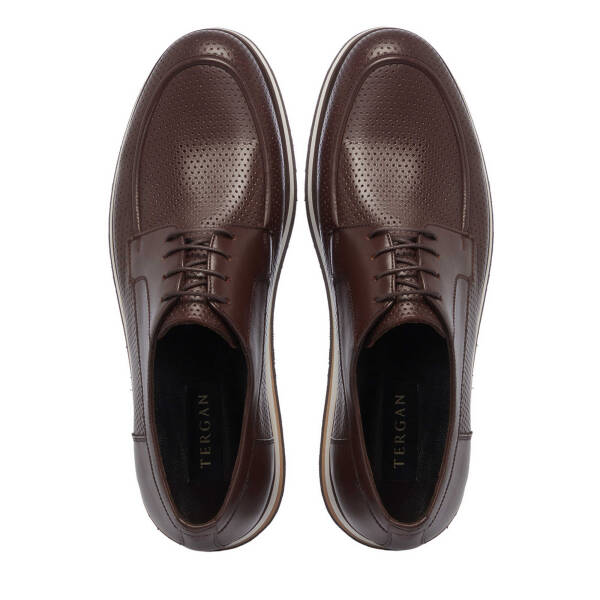 Kahverengi Hakiki Deri Erkek Casual Ayakkabı - E25I1AY57340-B90 - 5