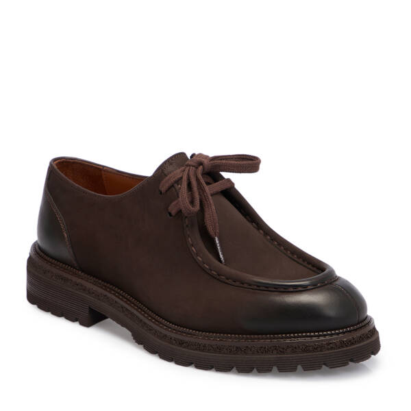 Kahverengi Deri Erkek Casual Ayakkabı - E25S1AY57461-G87 - 1