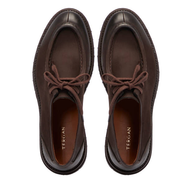 Kahverengi Deri Erkek Casual Ayakkabı - E25S1AY57461-G87 - 5