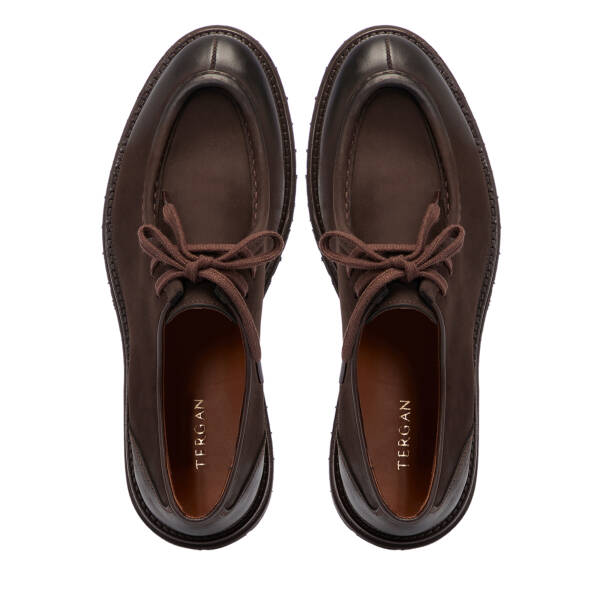 Kahverengi Deri Erkek Casual Ayakkabı - E25S1AY57461-G87 - 5